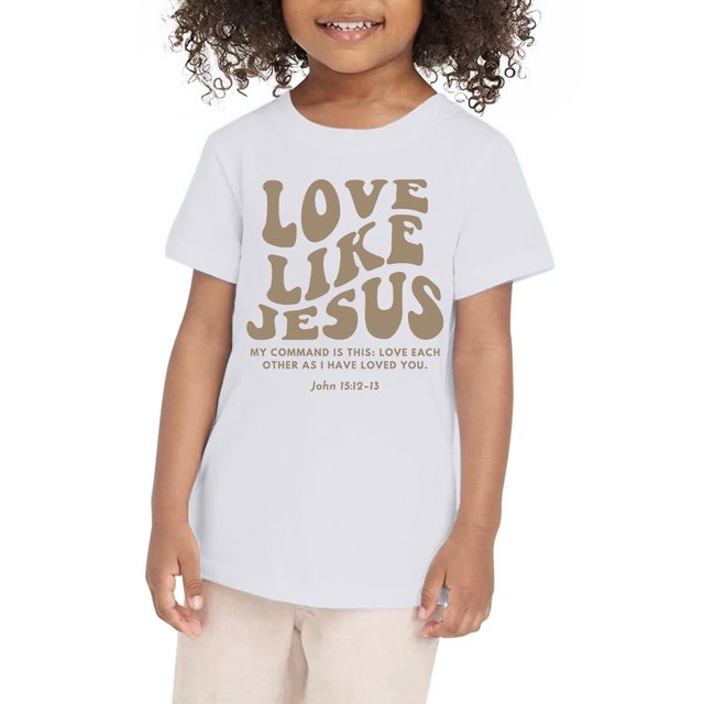 PMVFHDE T-Shirts Graphiques pour Fille T-Shirt Graphique Fille T-Shirt Mignon pour Filles Hauts d'Été Habillés pour Filles T-Shirts Graphiques T-Shirt à Imprimé Graphique pour Fille Col Rond Manches Courtes T-Shirts Été Blanc, 3-4 Ans
