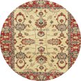 thumbnail image 1 of Ahgly Company Indoor Round Abstract Mustard Yellow Oriental Area Rugs, 8' Round, 1 of 6