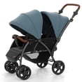 thumbnail image 1 of OLAKIDS Double Stroller, Foldable Baby Tandem Stroller with Djustable Backrest Canopy Footrest, 5-Point Harness, Storage Basket, Convertible Compact Lightweight Twin Stroller for Infants and Toddlers, 1 of 9