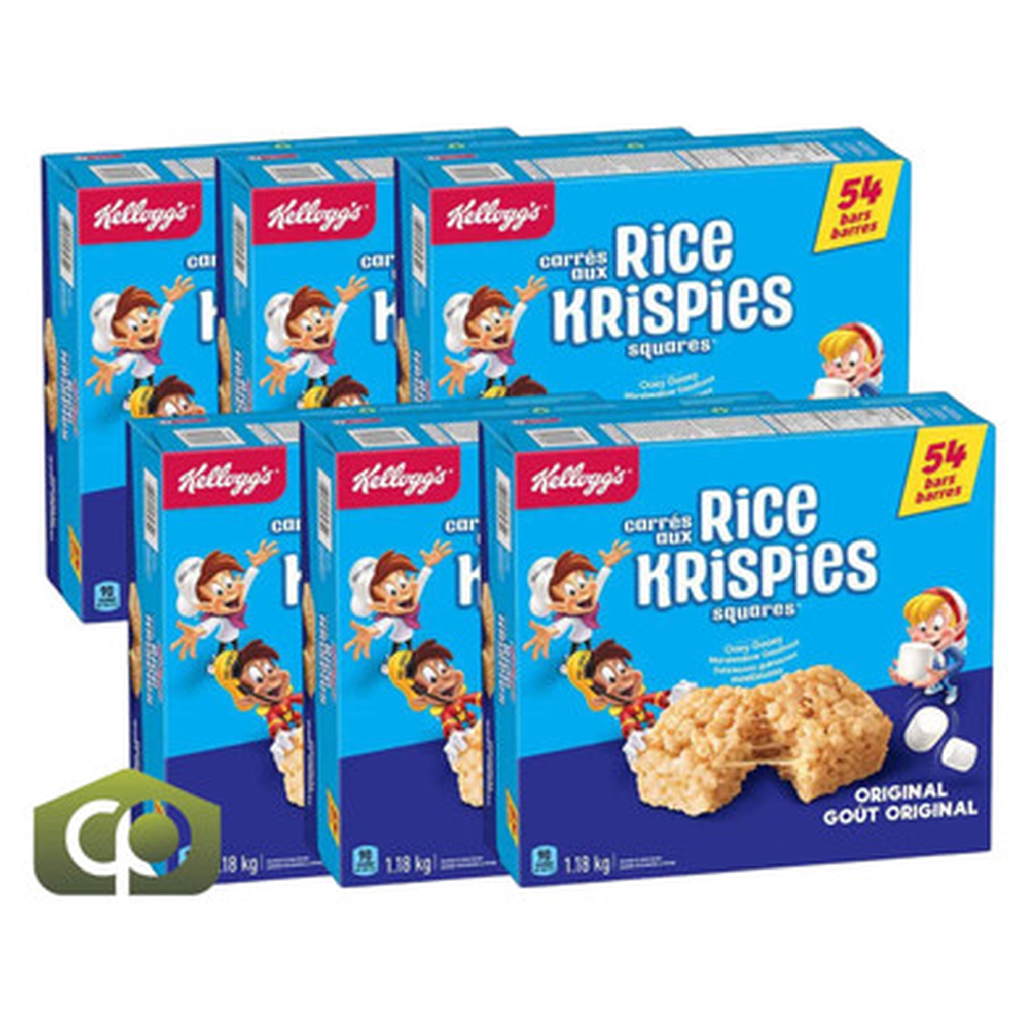 Kellogg's Rice Krispies Squares Bars, 54-Pack, 22 g (0.77 oz
