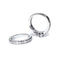 thumbnail image 3 of 2 1/6ct 3-Stone Diamond Engagement Wedding Ring Set 10K White Gold, 3 of 4