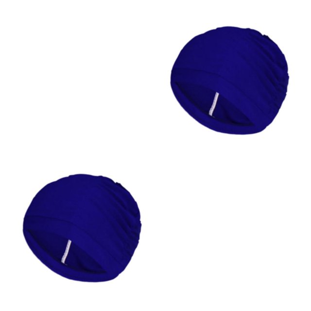 Dalazy Casquette de Natation Légère pour Femmes Confortable et Réglable Facile à Imperméable Bleu 2Set
