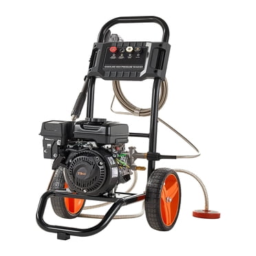 KFFKFF Gas Pressure Washer 2900 PSI and 1.85 Max GPM, Upgrade Aluminum Pump with Spray Gun and Wand, 4 Nozzle Set, Gas Powered Pressure Washer for Cars