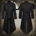 thumbnail image 1 of Vêtements Halloween Smoking Rétro Mi-Long Manteau Punk pour Fêtes et Événements, 1 of 4
