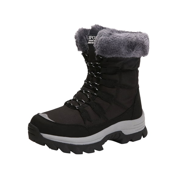 RKSTN Snow Boots for Women Waterproof Avoid Cold Long Outdoor Plush Thick Insulated Snow Boots Snow Boots Shoes