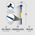 thumbnail image 3 of Estwing 8 Pound Head Hard Face Sledge Hammer with 36 Inch Fiberglass Handle, 3 of 10