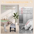 thumbnail image 4 of Elevated Dog Bowls, 6 Adjustable Heights Raised Pets Feeder Bowls W/Stainless Steel Bowls Neck Protection, Suitable For Small Medium Large Dogs, 4 of 7