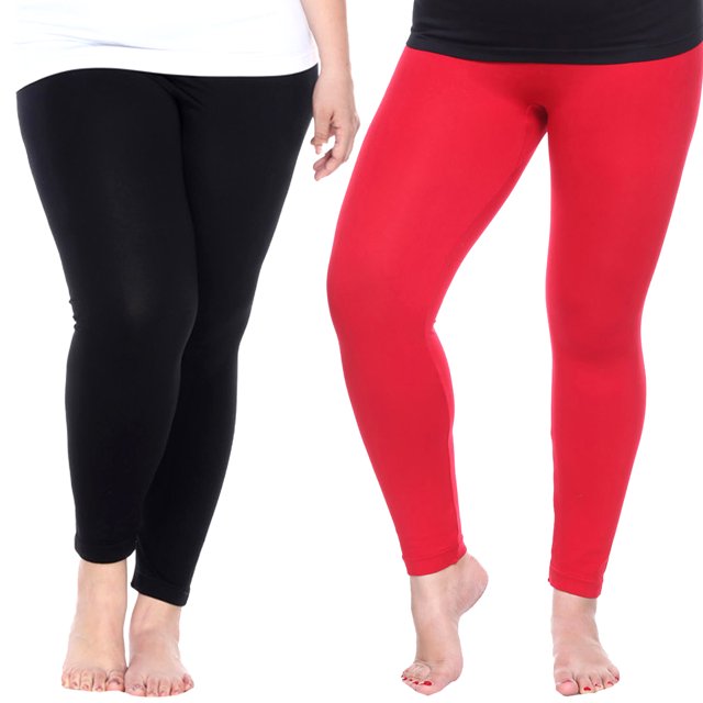 White Mark Leggings Extensibles Doux pour Femmes, Lot de 2