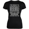 thumbnail image 1 of Halloween Human Werewolf Costume Juniors Soft T Shirt, 1 of 1