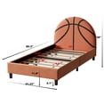 thumbnail image 4 of Noble House Lit Plateforme Simple Rembourré au Design de Basketball Style Sport pour Garçons et Filles, Ados, Orange, 4 of 8