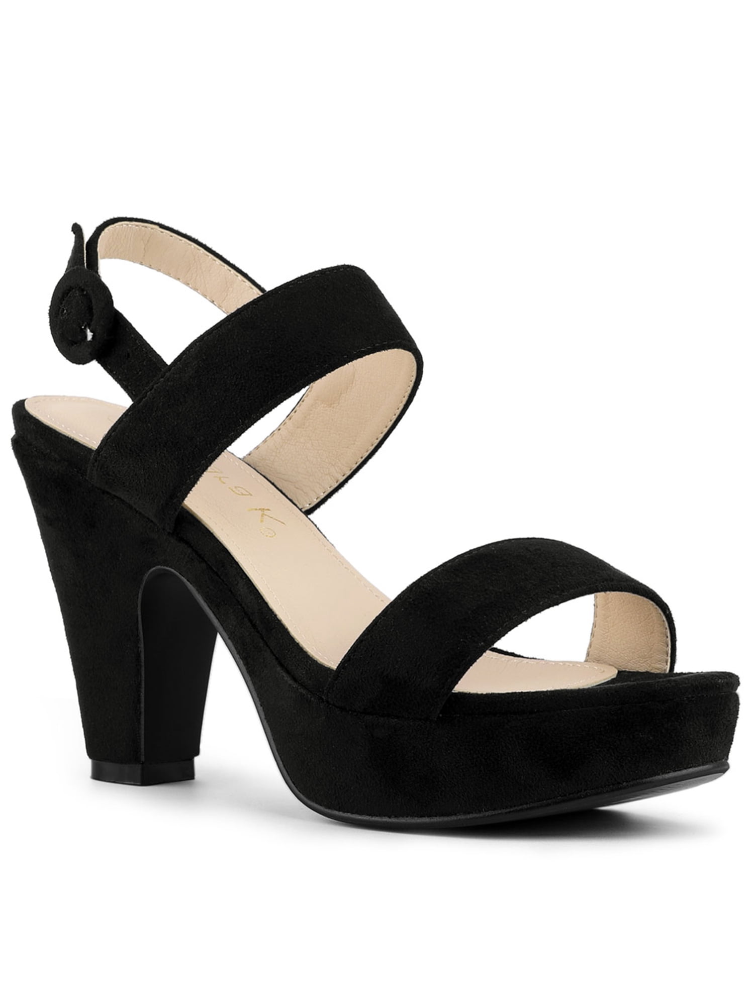 BLISSFUL STEP Sandales à Plateforme à Talon Épais à Bride Arrière pour Femmes