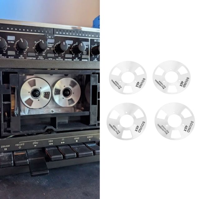 DIY Bobine à Bobine Cassette, Professionnel Métal Maison Cassette Vierge 4 Bobines 2 Roues pour le Remplacement de Bricolage de Réparation Bobines de Cassette