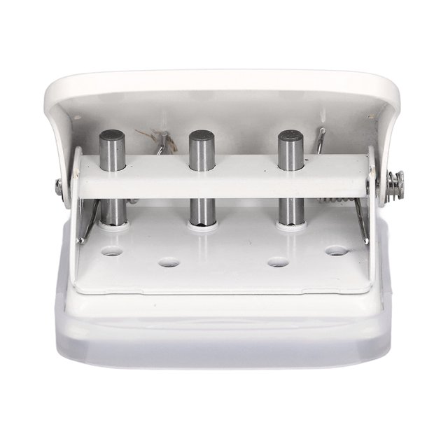 Punch Hole Punch Ruler Design Quick Positioning 3 Holes Metal Paint Body Loose Leaf Puncher for Documentation