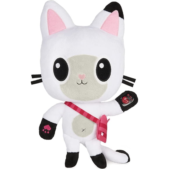 Gabby's Dollhouse, 10-inch Talking Pandy Paws Plush Toy with Lights, Music and 10 Sounds and Phrases