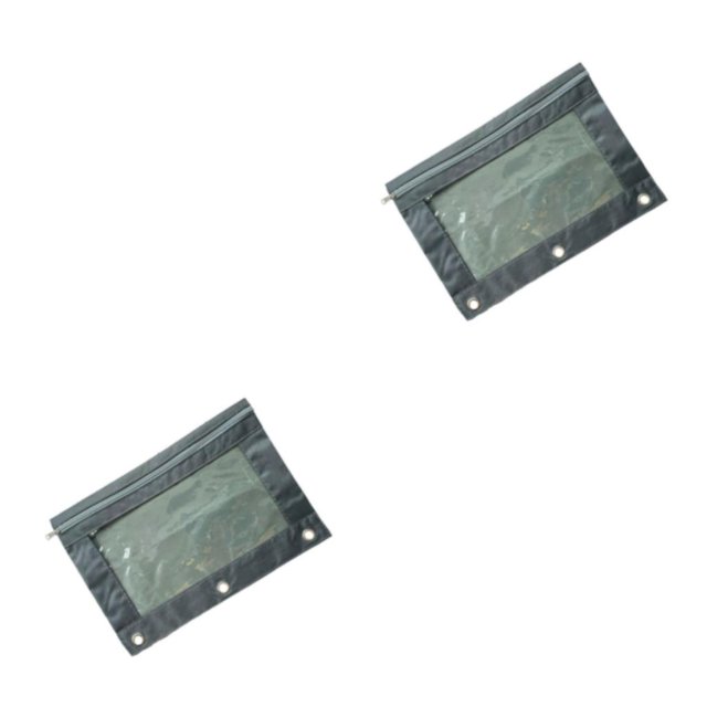 Decodeary Durable Pouch For Organizing Documents In Office Portable Zippered Pouch Dark Grey 2Set
