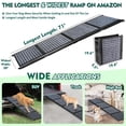 thumbnail image 3 of 71" Foldable Dog Ramps Large Dogs, Dog Car Ramp with Non-Slip Rug Surface, Pet Ramp Stairs Portable,Dog Steps for Medium & Large Dogs Up to 220 LBS Get Into a Car, SUV & Truck, 3 of 7