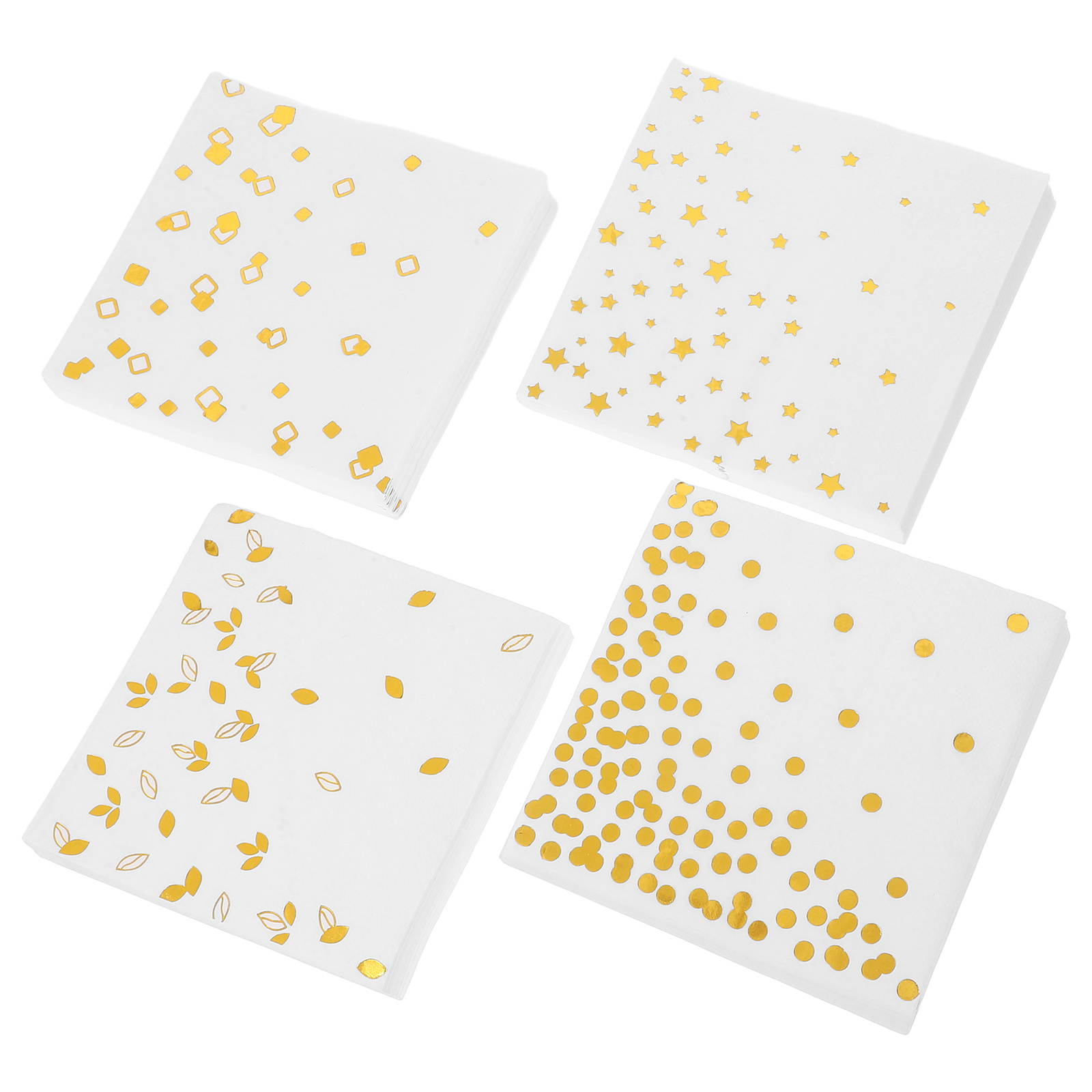 UPOUART Thick Absorbent Disposable Paper Towels with Plated Gold Foil for Bathroom and Dinner Events