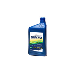 Sierra Marine Oil 18-9450-2 Marine Series; SAE 20W-40; Premium Blend 4-Stroke Engine Oi; 1 Quart Bottle; Single