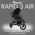 thumbnail image 3 of hauck Stroller Rapid 3 Air Reclining Seat, Compact Fold Stroller with Air Tires, Black, 3 of 11
