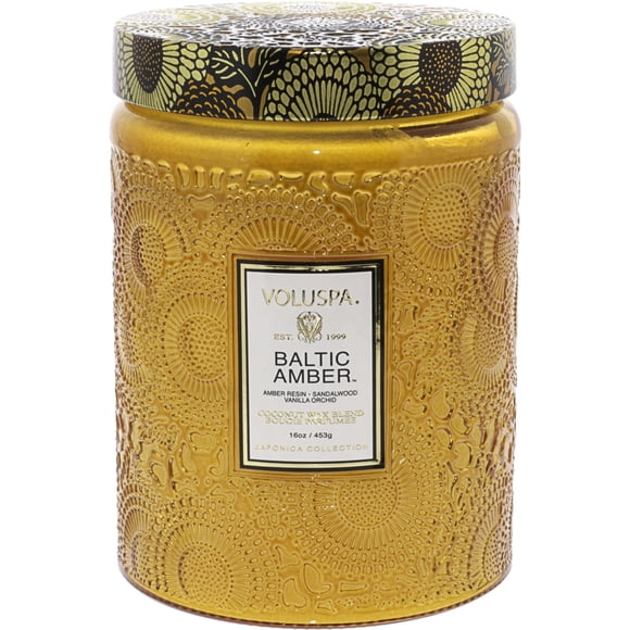 Voluspa Grande Bougie en Pot de Verre - Ambre Baltique VOL-7233