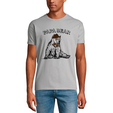 Men's Graphic T-Shirt Gentleman Papa Bear Vintage Shirt - Father's Day Eco-Friendly Limited Edition Short Sleeve Tee-Shirt Vintage Birthday Gift Novelty