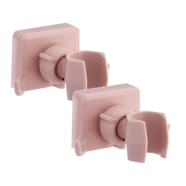 Oleegame 2PC Spoon And Lid Rest Sprinkler Bracket Free Punching Fixed Seat Universal Shaking Head Adjustable Pink