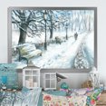 thumbnail image 1 of Designart Winter Park At Christmas Traditional Framed Wall Art, 1 of 4