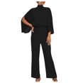 thumbnail image 1 of Penkiiy Combinaisons pour Femmes Mode Décontractée Imprimée Col Montant Bretelles Taille Dos Nu Combinaison Noire TP Combinaisons, 1 of 8
