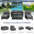 thumbnail image 4 of Costway 6PCS Patio Rattan Furniture Set Space Saving Cushioned Fully Assembled, 4 of 10