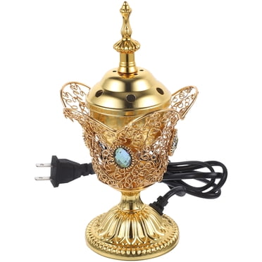 Charcoal Incense Burner Iron Censer Electric Censer SPA Incense Burner Iron Censer Decor (US Plug)