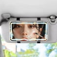 thumbnail image 2 of Yhmxh New White LED Car Beauty Mirror Touches Dimming Three Color Light Source Mirror High-definition Car Sunshade Rearview Mirror Car Accessories Automobile Tools Car Supplies Decorations, 2 of 6