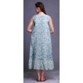thumbnail image 3 of Bimba Nuisettes en Coton Bleu Bébé à Imprimé Empreintes d'Oiseau et Canard pour Femmes, Robe Sans Manches, Vêtement de Nuit, Robe Maxi, Très Grand, 3 of 6