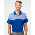 thumbnail image 1 of Adidas Mens Heathered 3-Stripes Colorblock Polo, L, Collegiate Royal, 1 of 1