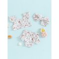 thumbnail image 3 of FOCUSNORM Toddler Girls Three Piece Swimsuits Fly Sleeve Bikini Set Beachwear Summer Bathing Suits, 3 of 9