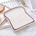 thumbnail image 2 of Creative Ceramic Toast Shaped Dinner Plate Porcelain Bread Salad Dessert Plate Morning Dish for Kitchen Party Restaurant Coffee, 2 of 8