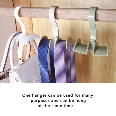 4pcs Handbag Storage Hook Rotating Clothes Hanger Double-hook Cabinet Double-hook Handbag Handbag Holder for Wardrobe Cabinet