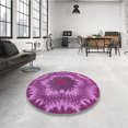thumbnail image 4 of Ahgly Company Tapis d'Intérieur Rectangulaire Transitionnel Moyen Violet Rouge Rose Lavable à la Machine, 2 Pieds x 3 Pieds, 4 of 7