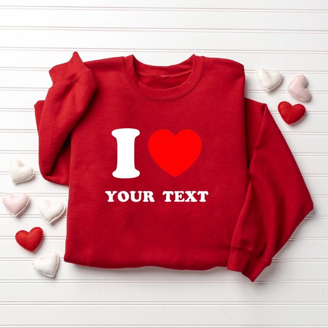 TIMIFIS Chandails Rouges de la Saint-Valentin pour Femmes Col Rond Manches Longues Chandail Ample Décontracté Tenues Printemps Automne Chandail Cœur Chemises - Printemps/été