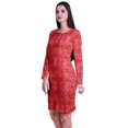 thumbnail image 4 of Moomaya Womens Full Sleeve Printed Midi Length Printed Bodycon Dress, 4 of 6
