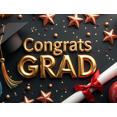 thumbnail image 4 of Graduation Party Supplies Congrats Grad Banner Backdrop Background with Balloons and Confetti Decorations for Graduation Ceremony Celebration Classroom Event, 4 of 4