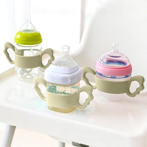 Clearance Hcnuuo Personalized Baby Bottle Handles Soft Silicone Easy Carry Handle Reusable Baby Bottle Label With Handle For Daycare