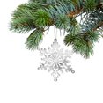 thumbnail image 3 of Christmas Flat Silver Metal Ornament Snowflake - Set of 12, 3 of 3