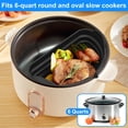thumbnail image 4 of Slow Cooker Divider for 6 QT Pot Leakproof Silicone Slow Cooker Divider Liner Reusable Slow Cooker Liner, 4 of 9