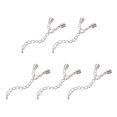 thumbnail image 1 of Unique Bargains 10Sets 5mm Leather Cord End Caps with Lobster Clasps & Extender Chain for DIY, Rhodium Tone, 1 of 7