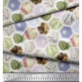 thumbnail image 3 of Soimoi Rayon Fabric Geometric & Leaves Patchwork Print Sewing Fabric Yard 42 Inch Wide, 3 of 3