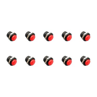 Transemion 100 Pieces Push Button Handy Installation Fine Workmanship Replaced Part Press Switch Exquisite Ade Buttons Gaming Supplies Red