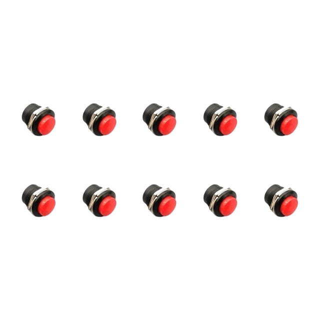 Transemion 100 Pieces Push Button Handy Installation Fine Workmanship Replaced Part Press Switch Exquisite Ade Buttons Gaming Supplies Red