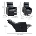 thumbnail image 3 of HOMCOM Fauteuil Releveur Électrique pour Aînés avec Pochette pour Télécommande, 3 of 10
