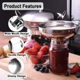 thumbnail image 3 of Stainless Steel Food Canning Funnels for Kitchen Use,Wide Mouth Funnel for Regular Mason Jar,Large Canning Supplies Kit for Filling Bottle(2pcs funnels,Strainer,mesh,Dispensing Funnel), 3 of 7