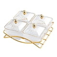 thumbnail image 2 of Lipstore 4 Snack Serving Bowls with Lid Cookies Jar for Appetizer Party Sweet Cookies Clear, 2 of 8